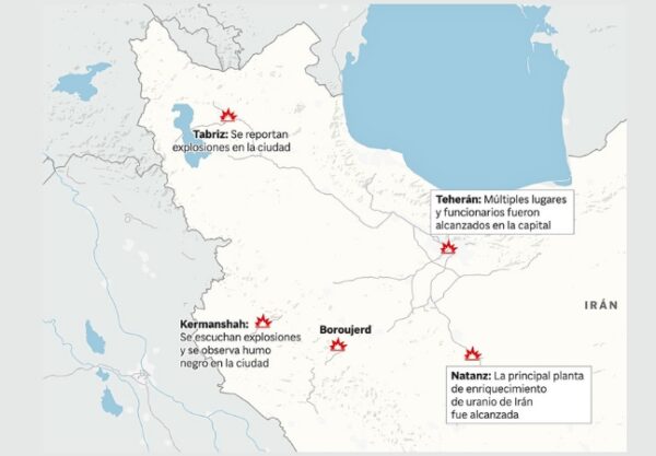 Más de 300 bombardeos israelíes contra Irán causan decenas de muertes, incluyendo altos mandos, y provocan una inminente represalia con respaldo internacional