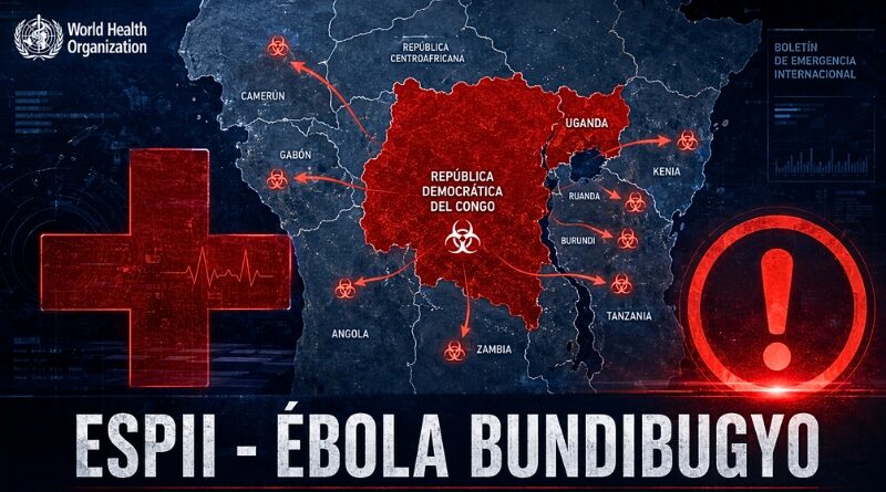 Declaran emergencia internacional por brote de ébola Bundibugyo en RDC y Uganda; no hay vacunas ni tratamientos, pero descartan "emergencia pandémica".