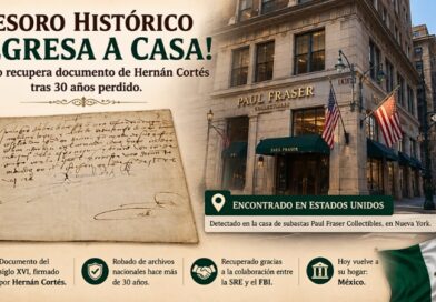 El histórico documento del siglo XVI, firmado por el conquistador español, fue hallado en Estados Unidos y devuelto a México gracias a la colaboración entre la SRE y el FBI; se trata de un valioso testimonio de la Nueva España.