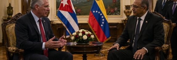 El presidente Miguel Díaz-Canel encabezó una delegación de alto nivel en la embajada venezolana en La Habana para firmar el libro de condolencias, mientras la isla refuerza su compromiso humanitario con los equipos de rescate que trabajan en el país sudamericano tras los devastadores sismos.