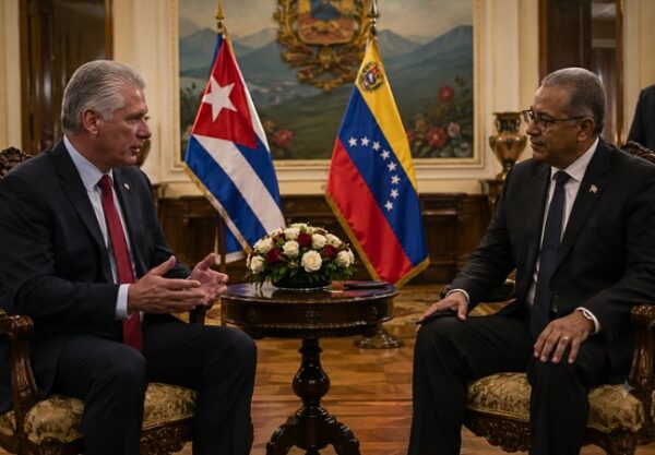 El presidente Miguel Díaz-Canel encabezó una delegación de alto nivel en la embajada venezolana en La Habana para firmar el libro de condolencias, mientras la isla refuerza su compromiso humanitario con los equipos de rescate que trabajan en el país sudamericano tras los devastadores sismos.