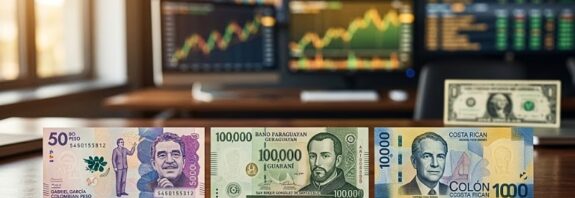 El peso colombiano, el guaraní paraguayo y el colón costarricense encabezan las apreciaciones regionales con rentabilidades de doble dígito, impulsadas por el 'carry trade', el auge de la soja y el récord en reservas internacionales.